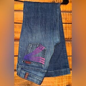 7 For All Mankind Dojo Purple Ombré Pocket